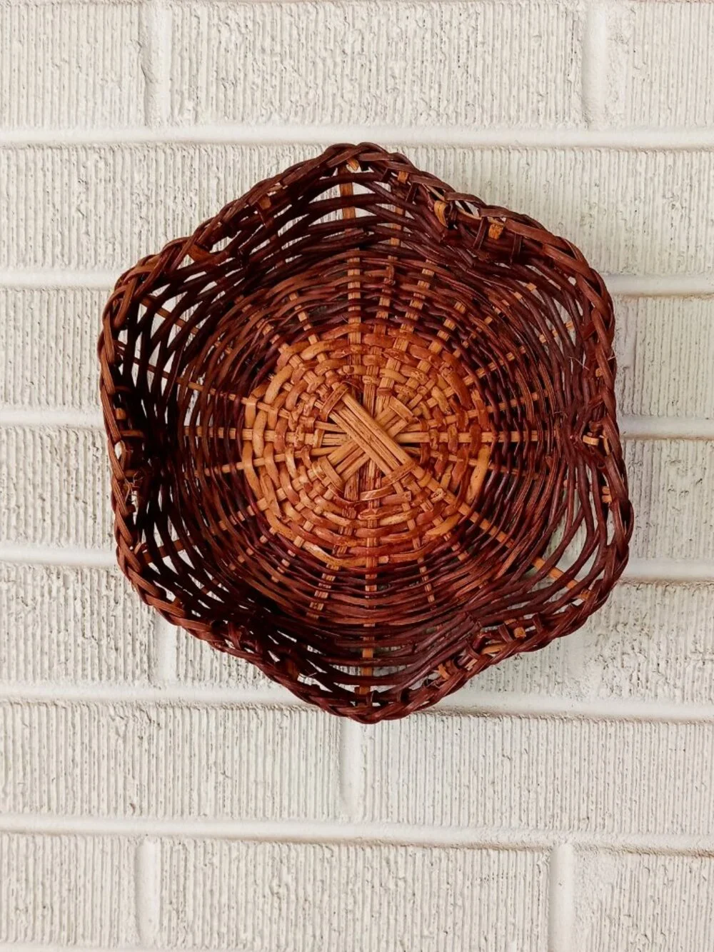 2 Unique Vintage Baskets Home Decor Cottagecore Shabby Chic Rustic Farmhouse